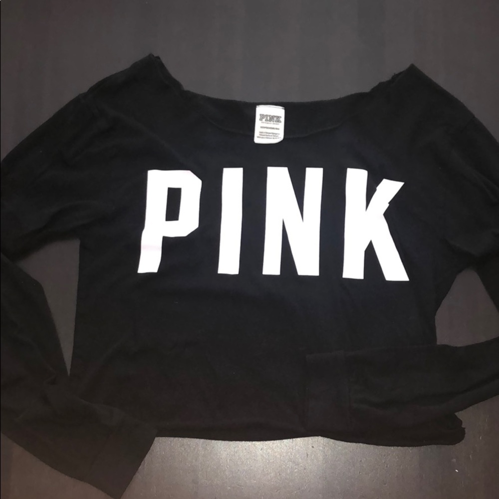 PINK branded off the shoulder crop!